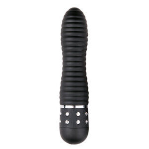 Easytoys Mini Vibrator Geribbeld - Zwart