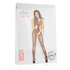 Netstof bodystocking met open kruis - Zwart_