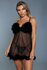 Farah Babydoll Met String - Zwart_