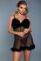 Farah Babydoll Met String - Zwart_