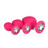 Siliconen Buttplug Met Diamant - Roze_