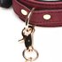 6-delige BDSM Suede Boeienset Met Collar En Riem - Bordeaux_