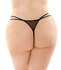 Aster Parel String Met Open Kruisje Zwart - Curvy_