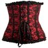 Scarlet Seduction Kanten Korset & String - Zwart/Rood_