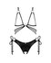 Cordellis- Sexy open cuploos set met open kruis - Zwart_