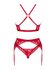 Lacelove Romantische set met jarretelgordel - Rood_