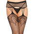 Netstof Panty Met Jarretel Look - Zwart_