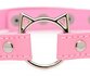 Kinky Kitty Ring Slim Choker - Roze_